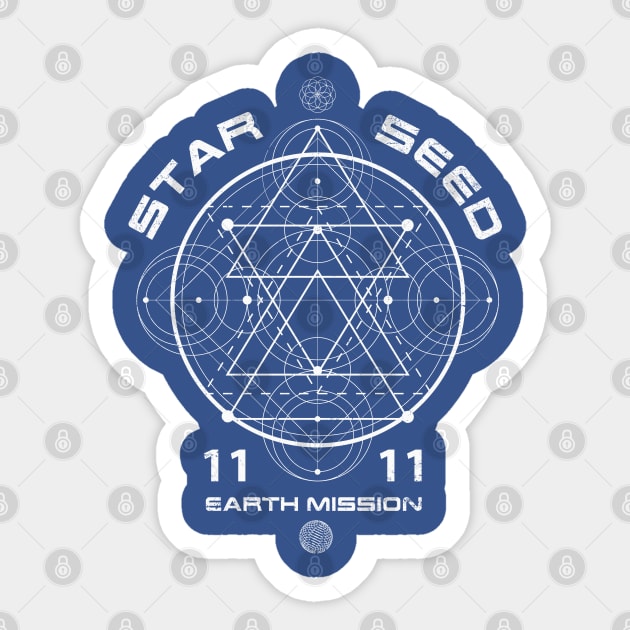 Starseed Sacred Geometry - V3 Sticker by rycotokyo81